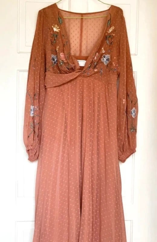 ASOS ASOS embroidered dress size uk 18 - 1