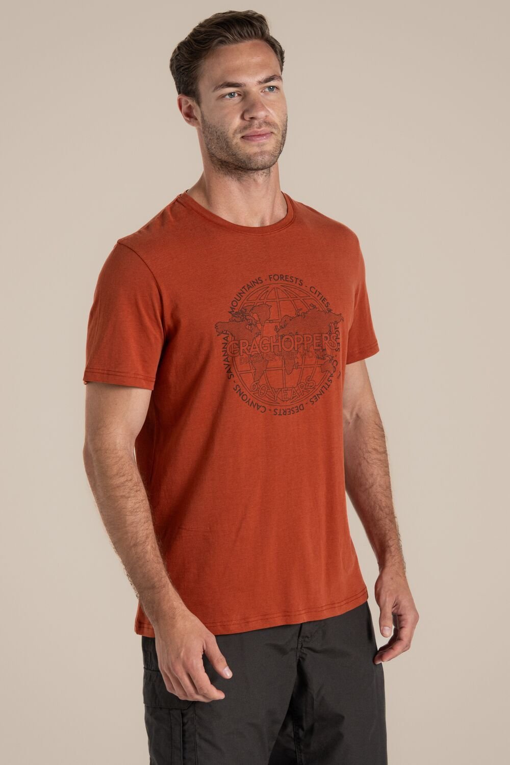 Craghoppers Craghoppers Men's Lucent Relaxed Fit Short Sleeved T-Shirt in Orange - 2