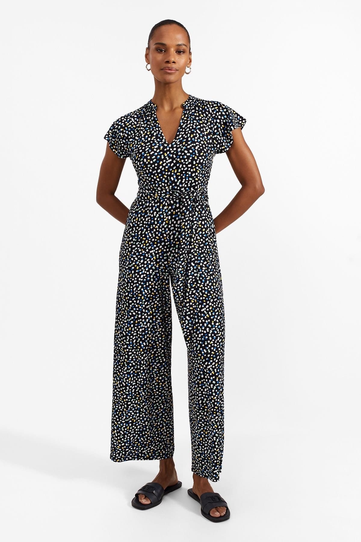 Hobbs London Women's Eden Jersey Jumpsuit in Dark Navy