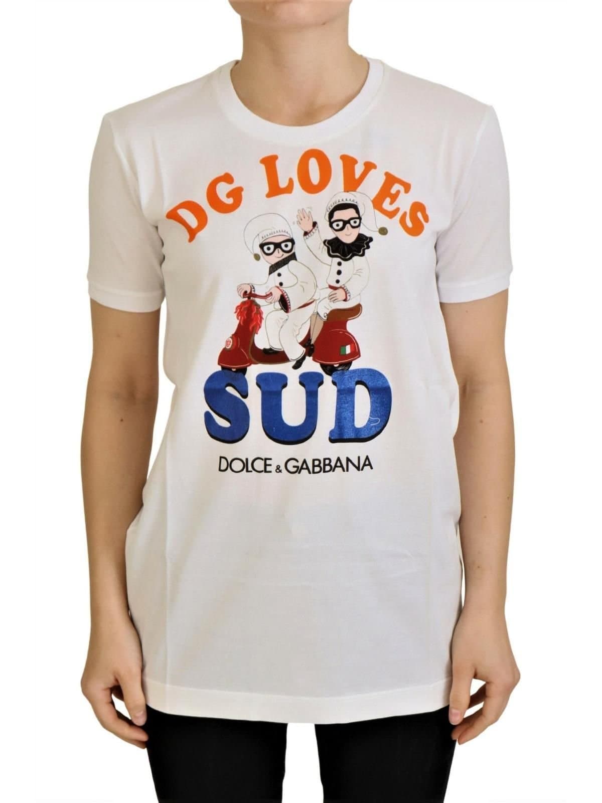 Dolce & Gabbana Dolce & Gabbana Women's White Cotton DG Loves SUD T-shirt