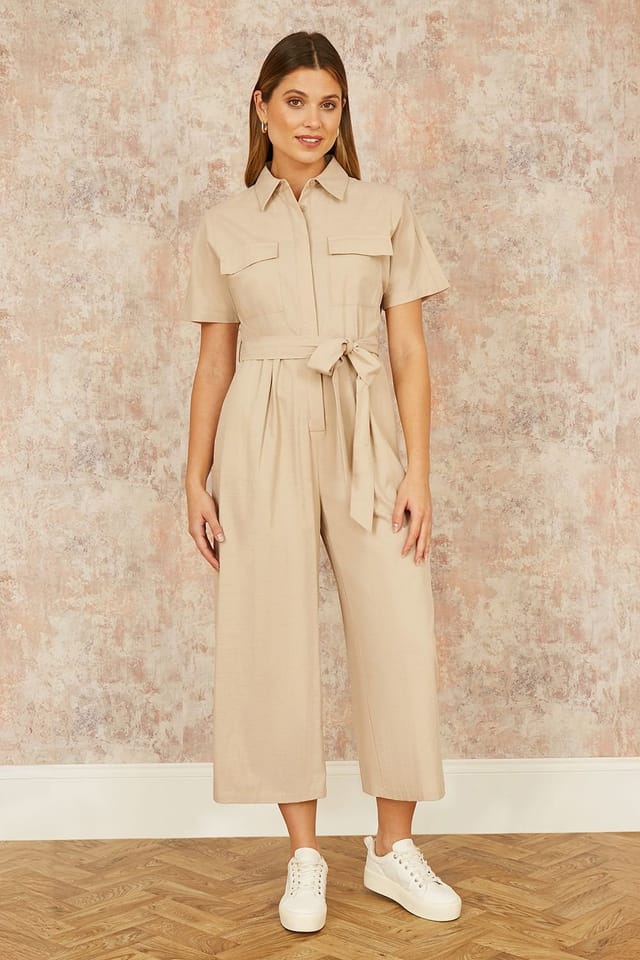 Yumi Yumi Women's Stone Utility Relaxed Fit Jumpsuit - 3