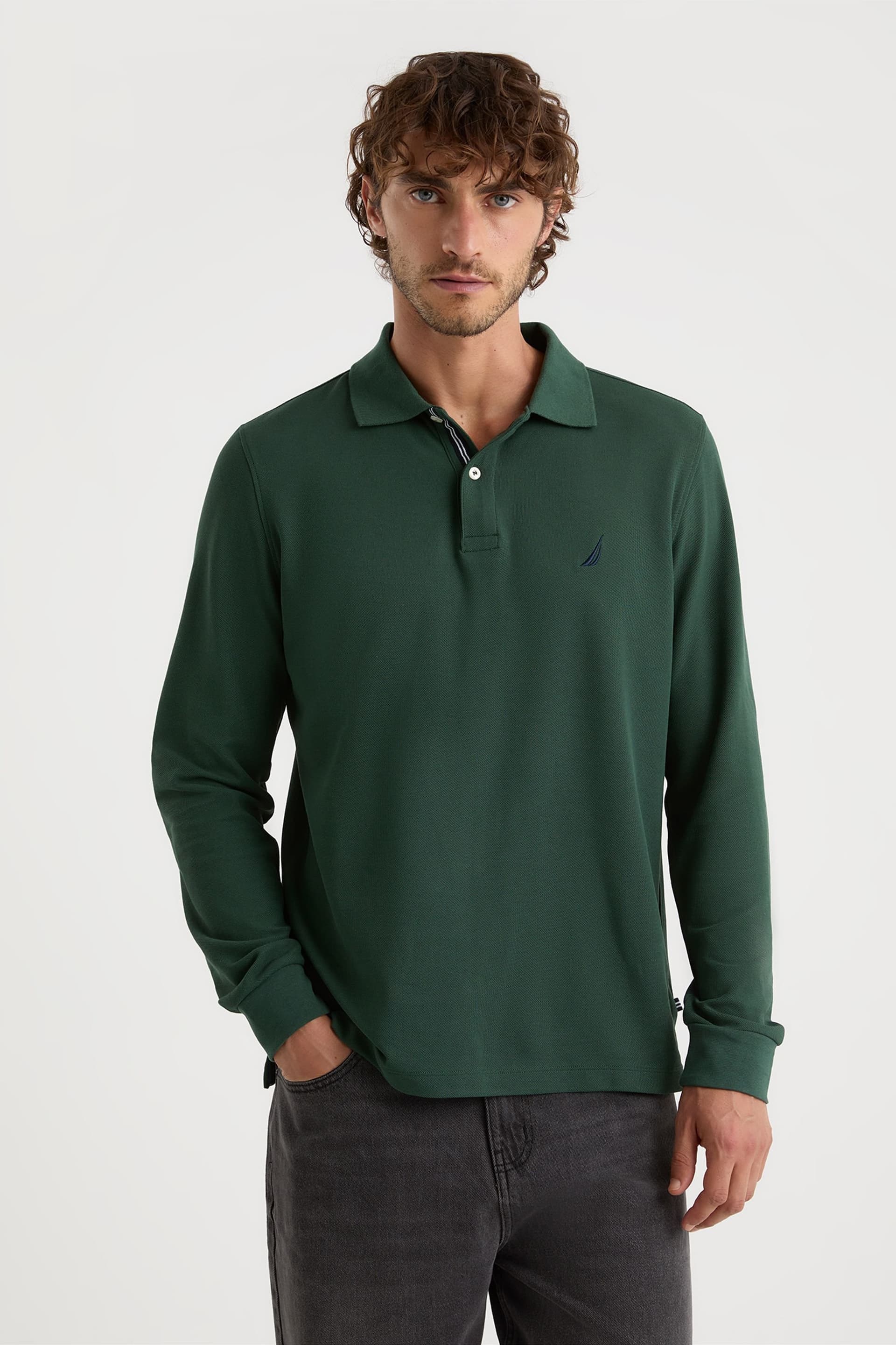 Nautica Nautica Men's Cabin Long Sleeve in Dark Green