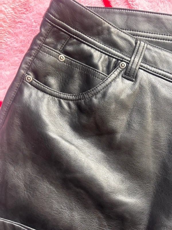 Bershka Bershka leather trousers