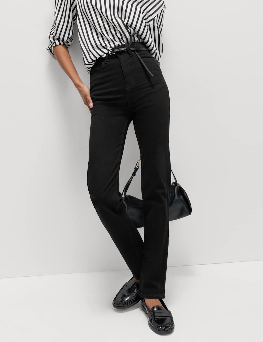 Marks & Spencer M&S High Waisted Supersoft Jeans in Black
