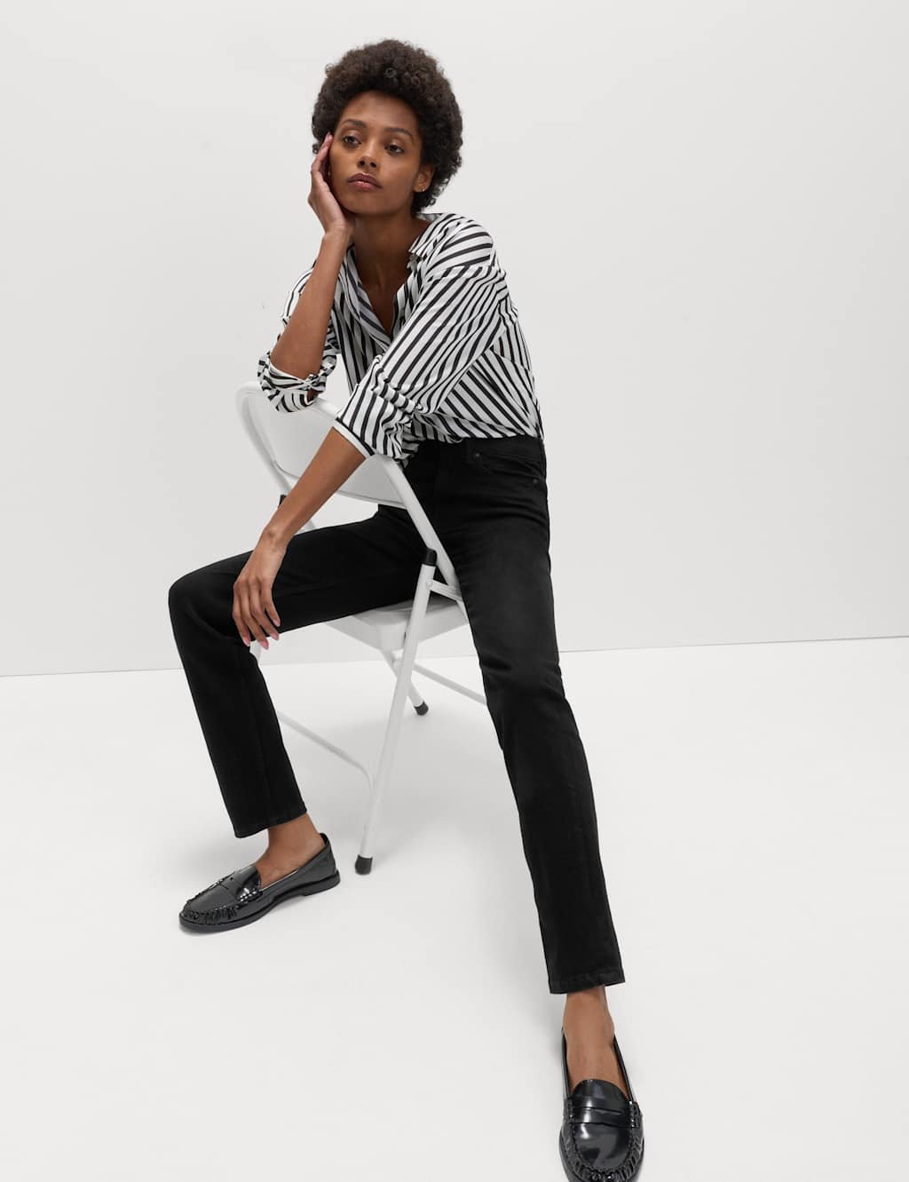 Marks & Spencer M&S Sienna Supersoft High Waisted Jeans Black - 2