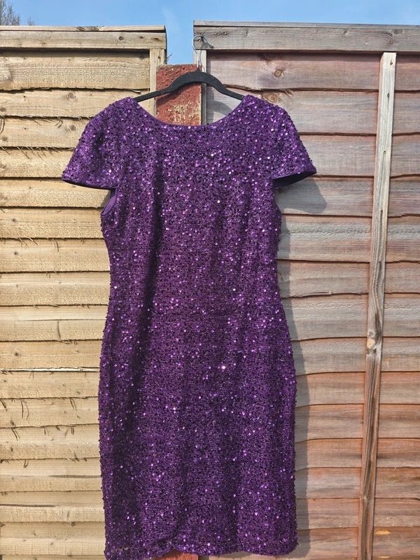 Yours London Yours London Sequin Dress - Purple - Size 14 ( Large ) - BNWT - 1