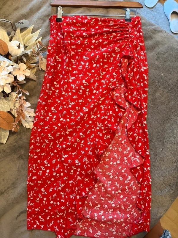 Bershka Long skirt summer skirt skirt with a slit