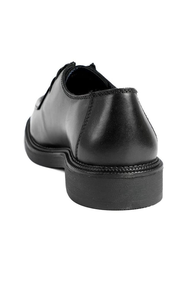 Jones Bootmaker Jones Bootmaker Men's Karson Stitched Upper Smart Leather Shoes in Black - 3