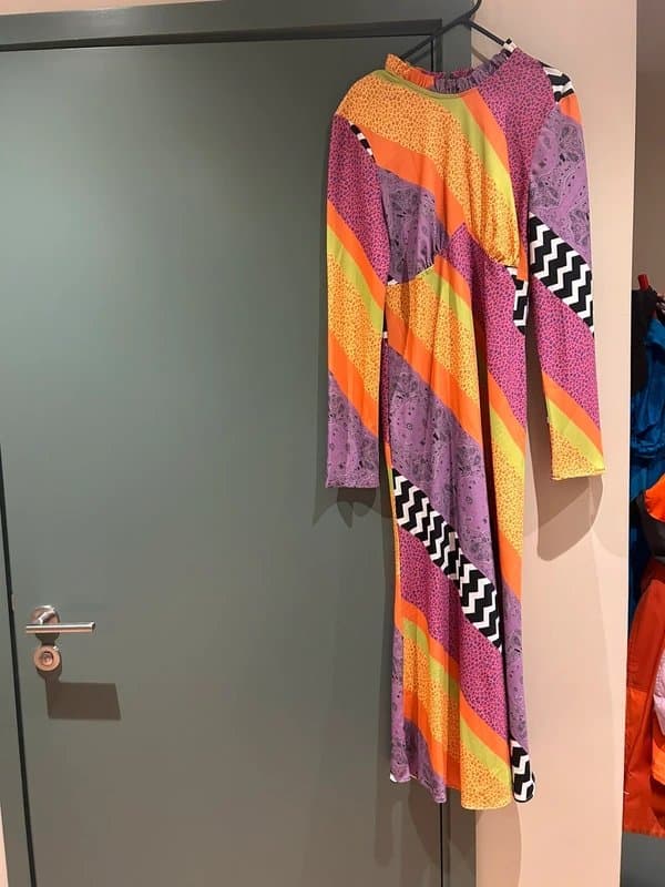 Never Fully Dressed Multi print satin midi dress