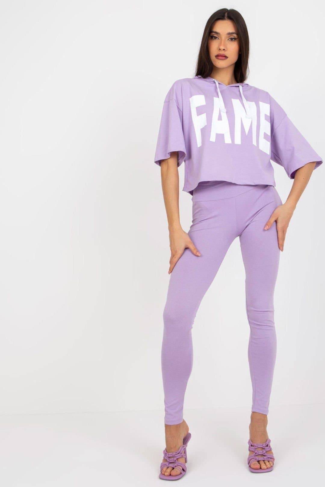 Love Lace Love Lace Violet Hooded Sweatshirt & Leggings Set
