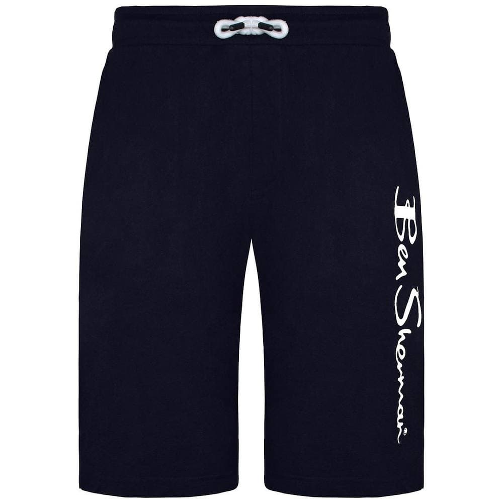 Ben Sherman Ben Sherman Men's Large Logo Print Sweat Shorts in Blue