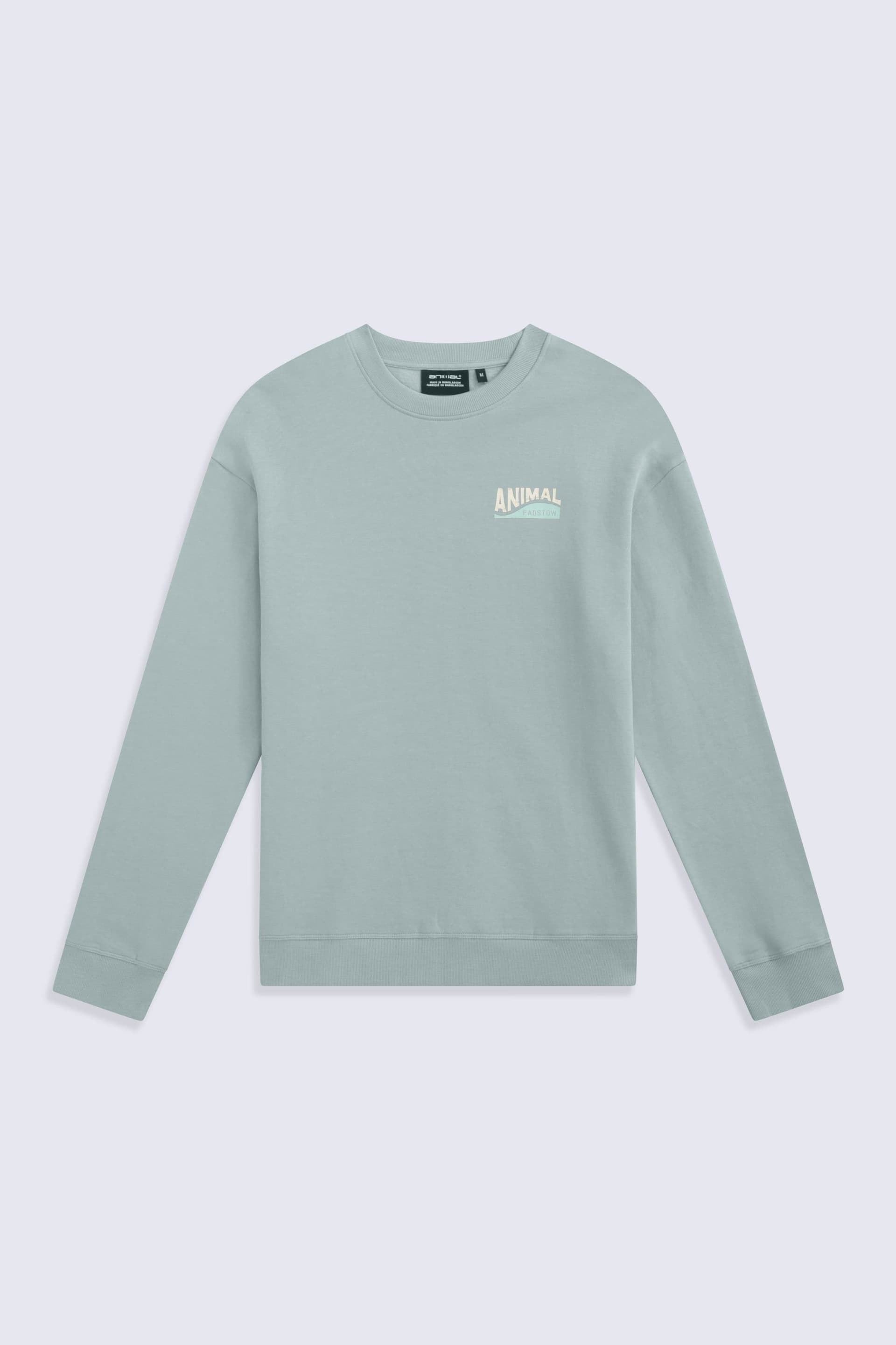 Animal Animal Men's 'Jonah' Padstow Print Comfortable Breathable Soft Cotton Sweatshirt in Green