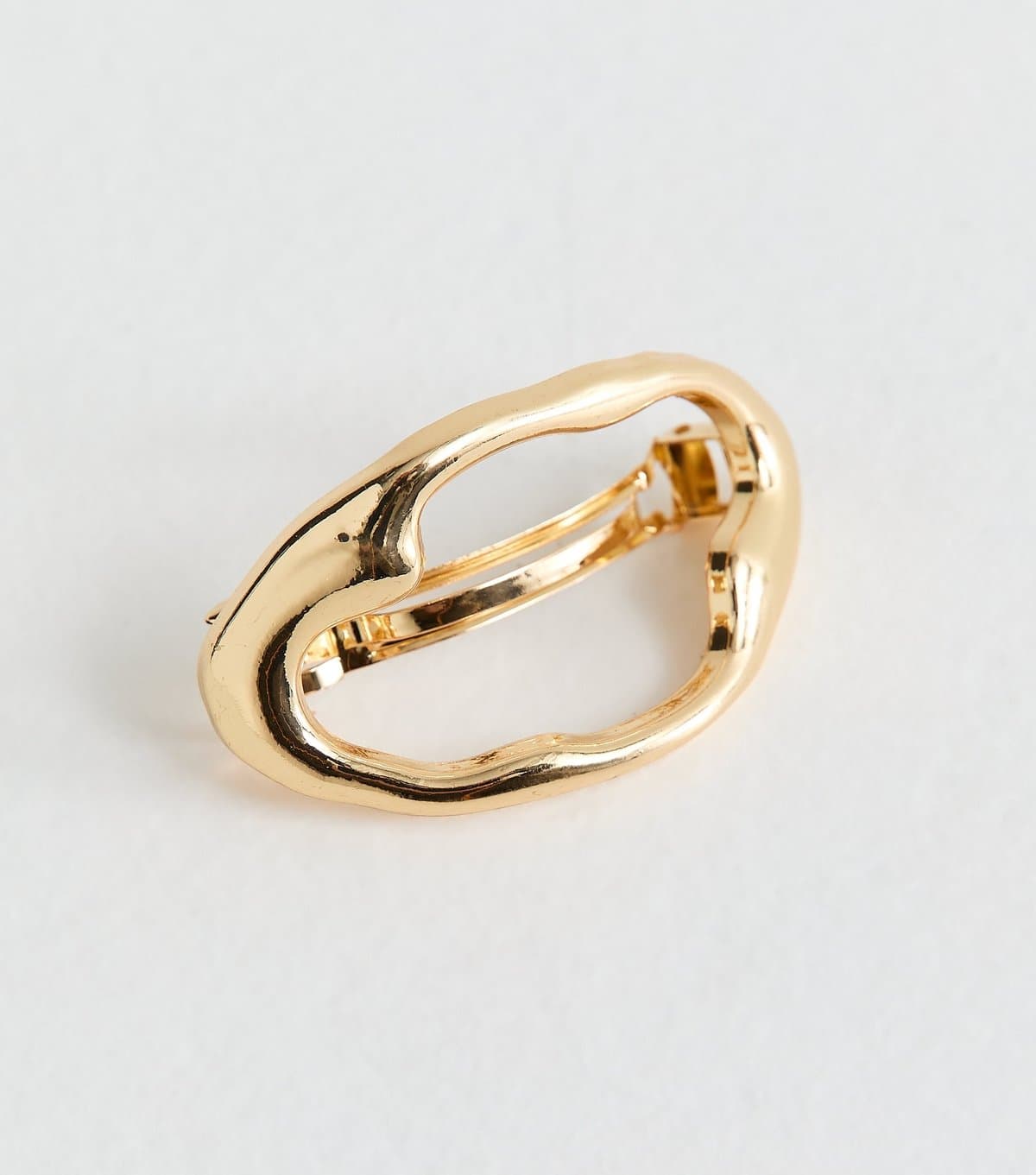 New Look Gold Tone Metal Abstract Oval Hair clip New Look