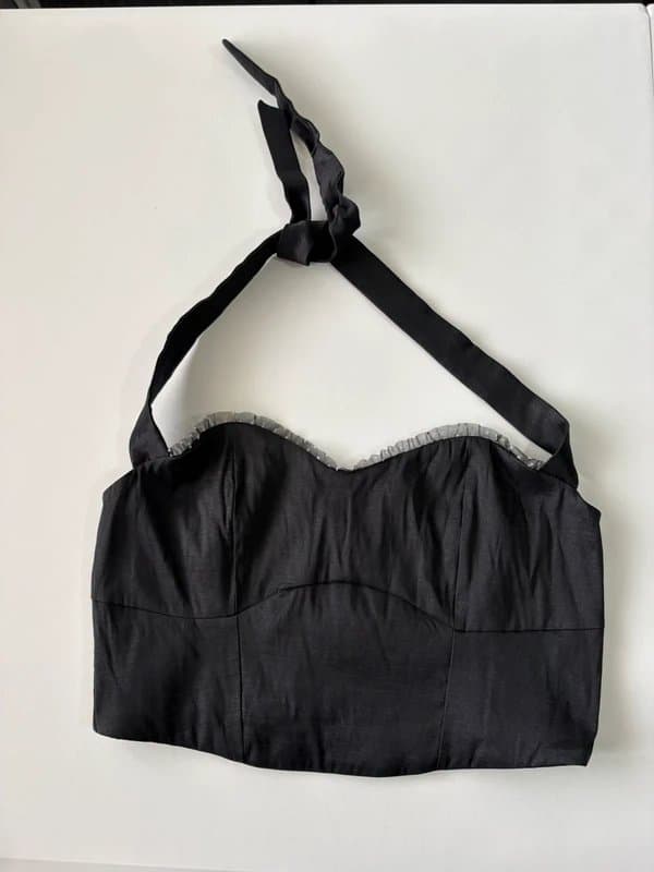 Bershka Bershka halter neck corset top polka dot details summer festival rave going out