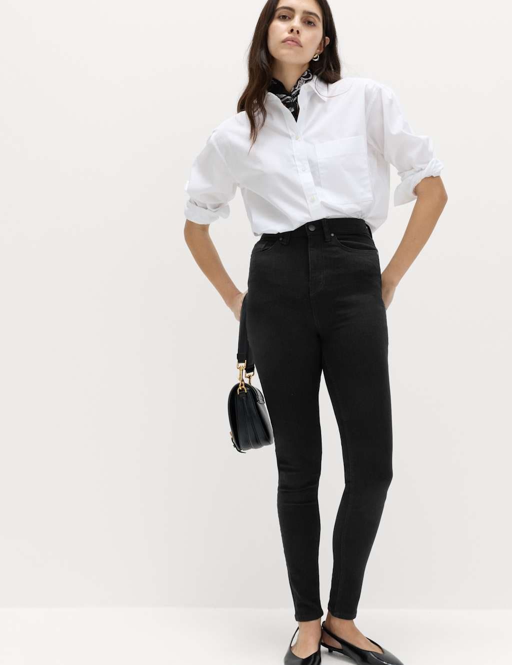 Marks & Spencer M&S Ivy Supersoft High Waisted Skinny Jeans Black