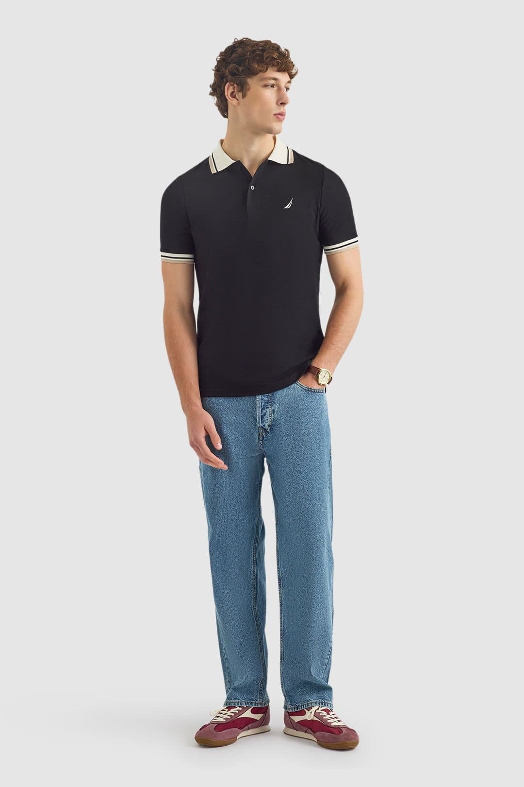 Nautica Nautica Men's Bayer Polo Shirt in Black