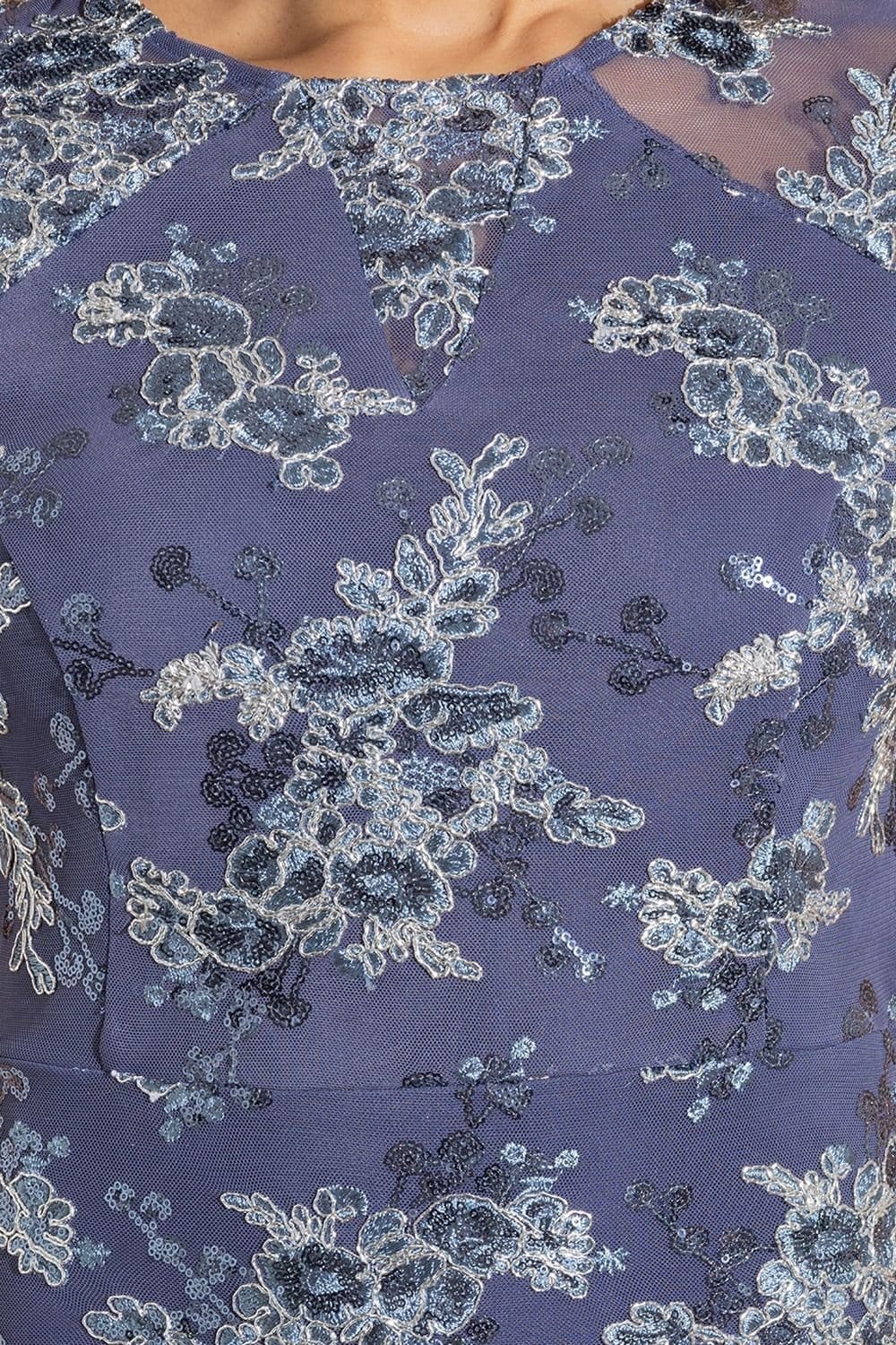 Klass. Klass. Women's Embellished Mesh Dress in Midnight - 4