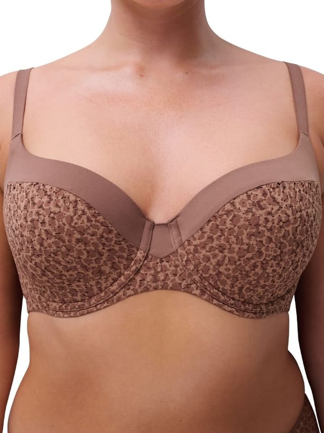 Chantelle Chantelle Women's Norah Underwired Covering Full Cup Bra in Brown - 3