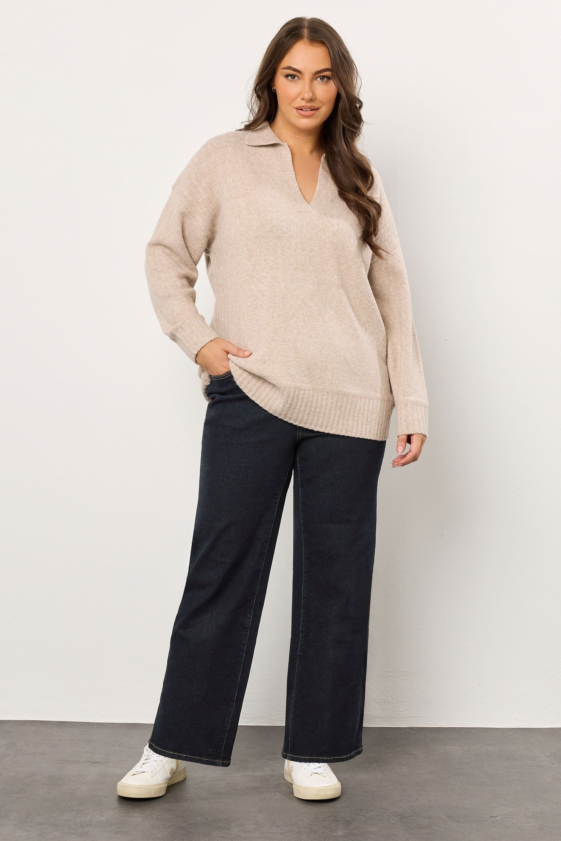 Evans Evans Women's Premium Wide Leg Jeans in Indigo - 3