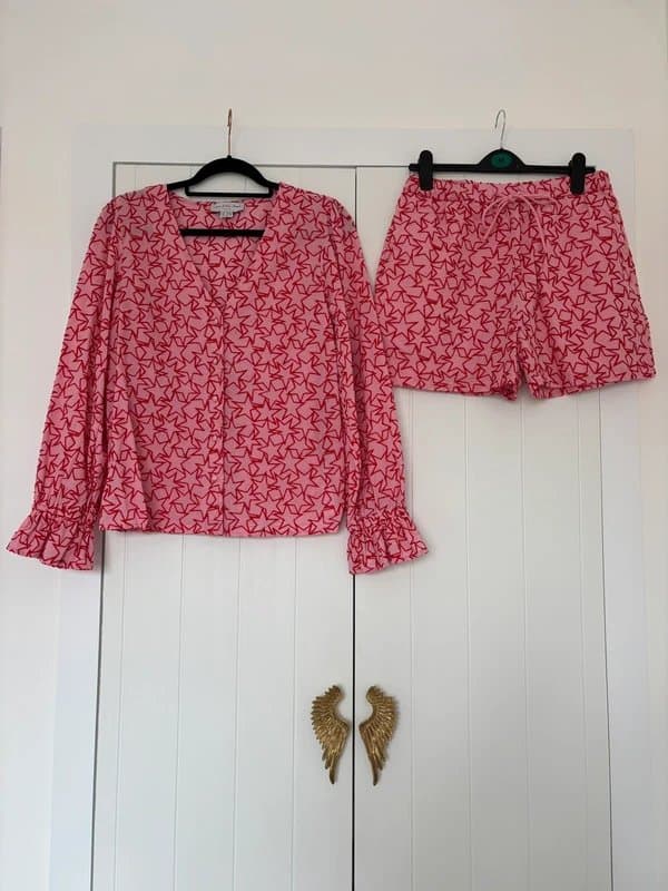 Never Fully Dressed Pink & Red Never Fully dressed embroidered star co-ord.