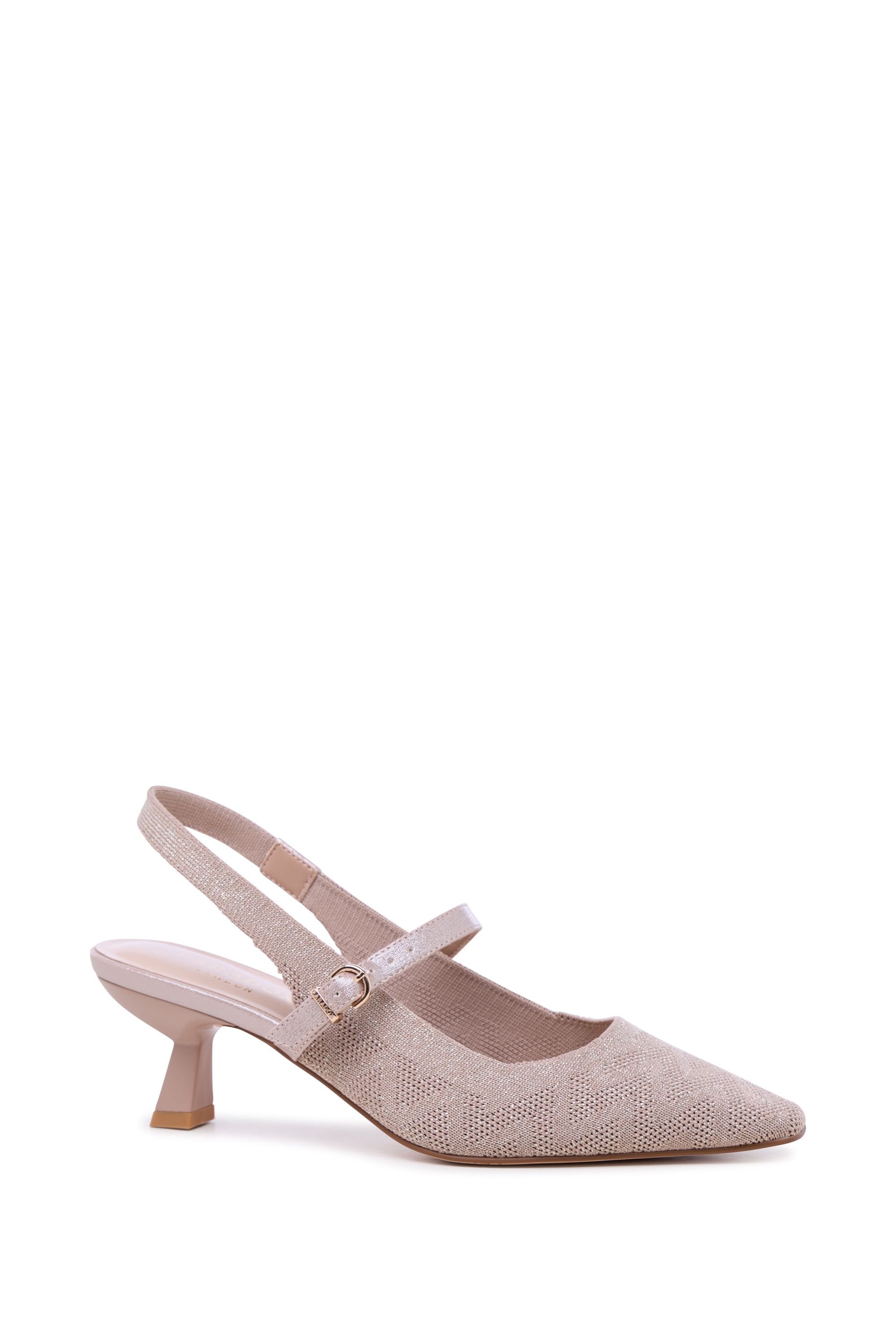 Paradox London Paradox London Women's Tropicana' Sling Back Low Heel Shoes in Nude - 2