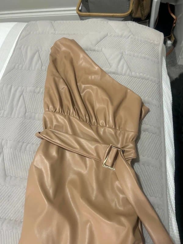 ASOS Design Faux leather going out dress