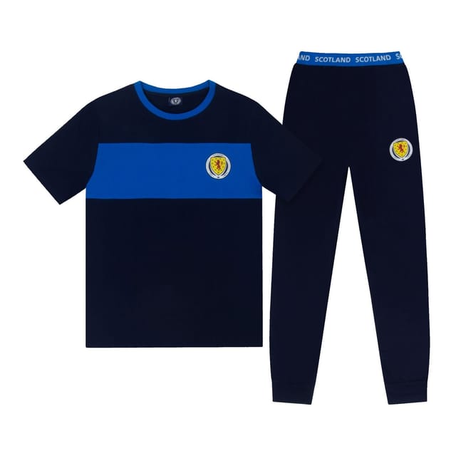 Scottish FA Scottish FA Men's Adults Premium Pyjama Set in Navy - 2