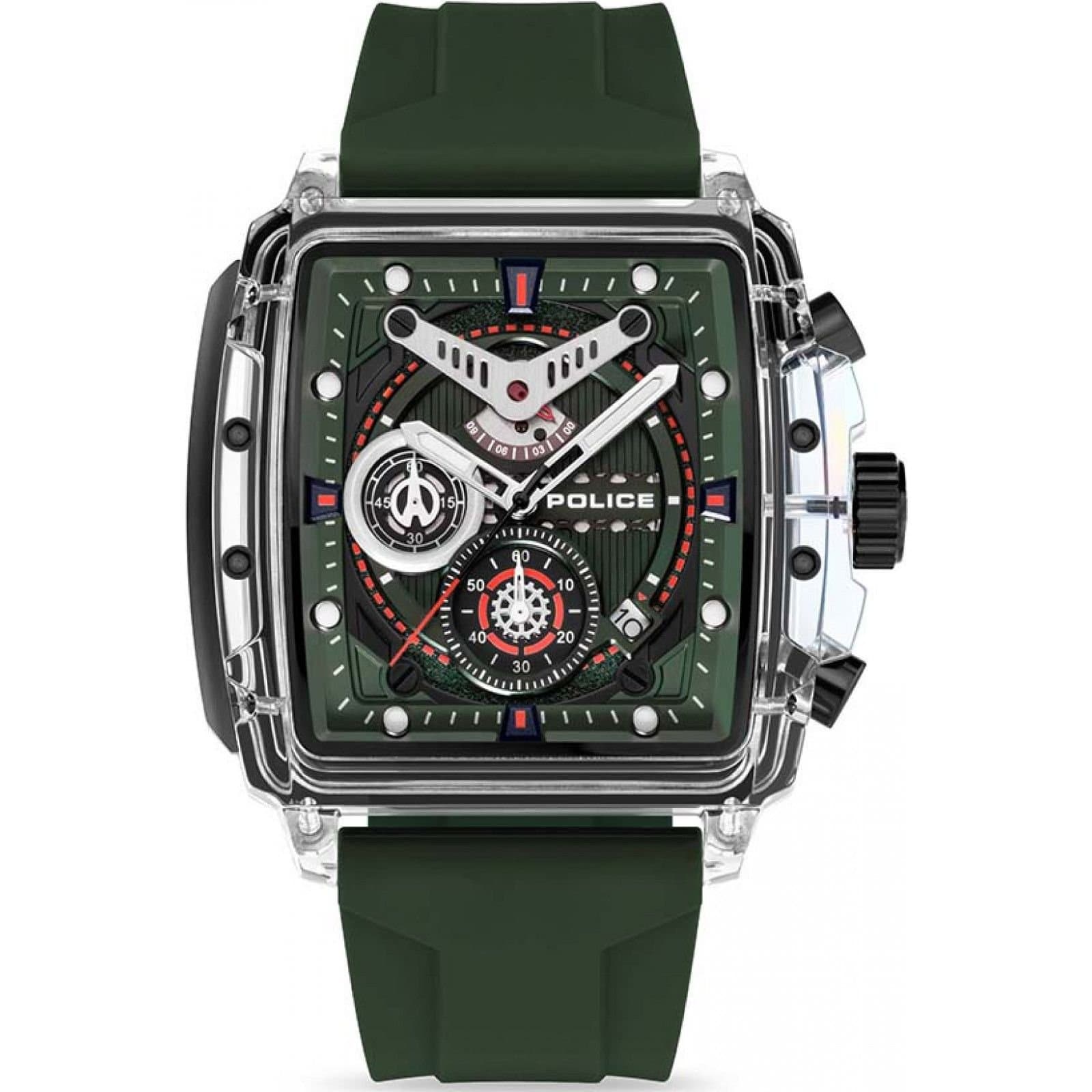 Police Police Men's PEWGO0052404 Urban 43mm Quartz Watch in Green
