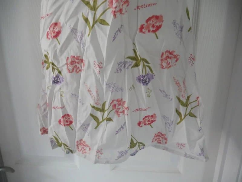 Carbon Carbon Dress Ladies Size 8 Cream Floral Flower Cotton Summer Holiday TeaDress