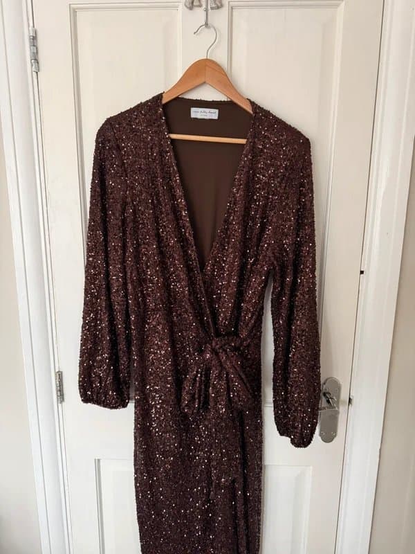 Never Fully Dressed Never Fully Dressed sequin wrap dress