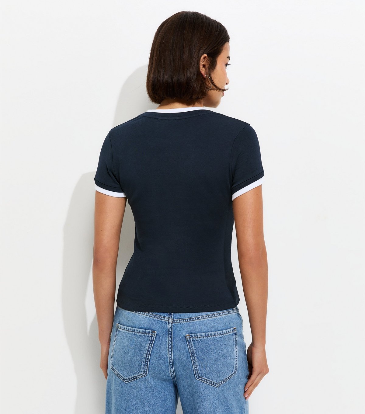 New Look Women's Navy Layered Baby Tee T-Shirt New Look - 4