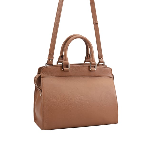 Paul Costelloe Paul Costelloe Women's Myanmar Leather Day Bag in Brown - 2