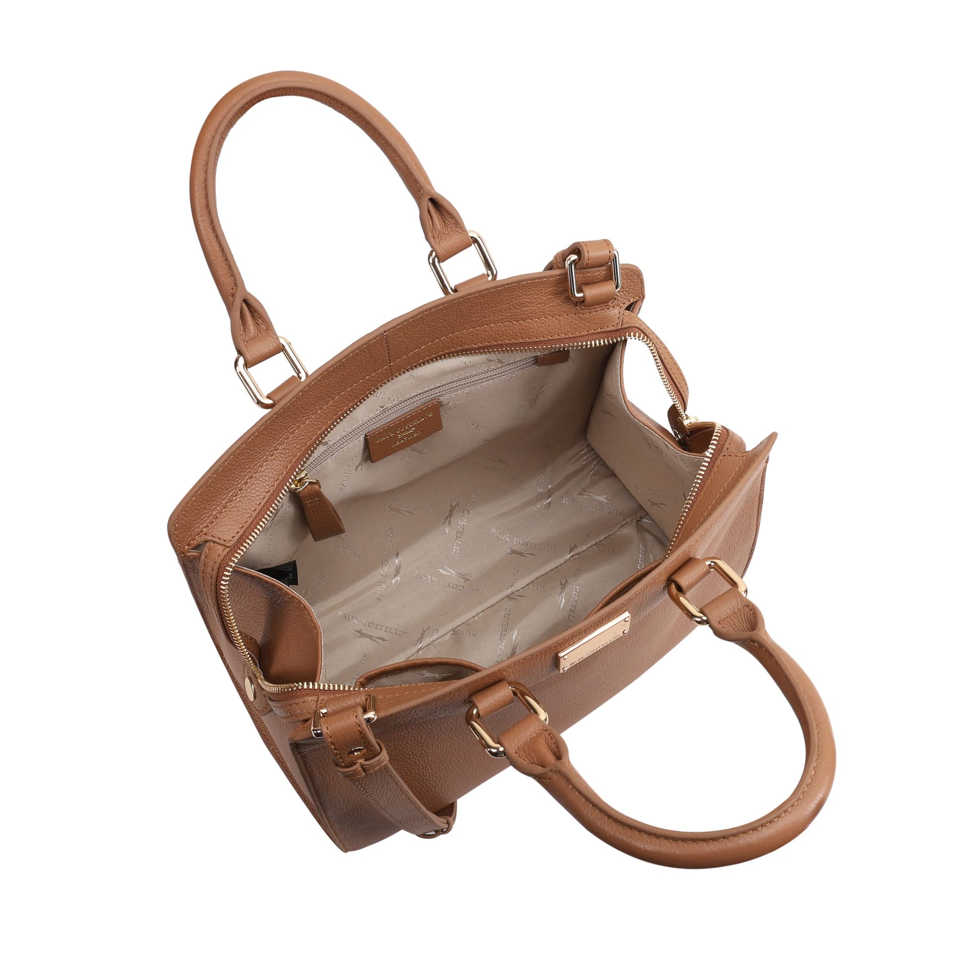 Paul Costelloe Paul Costelloe Women's Myanmar Leather Day Bag in Brown - 4