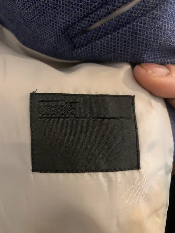 ASOS ASOS Men’s 3 Piece Slim Fit Suit - Slate Blue - 40R Jacket / 32W 32L Trousers