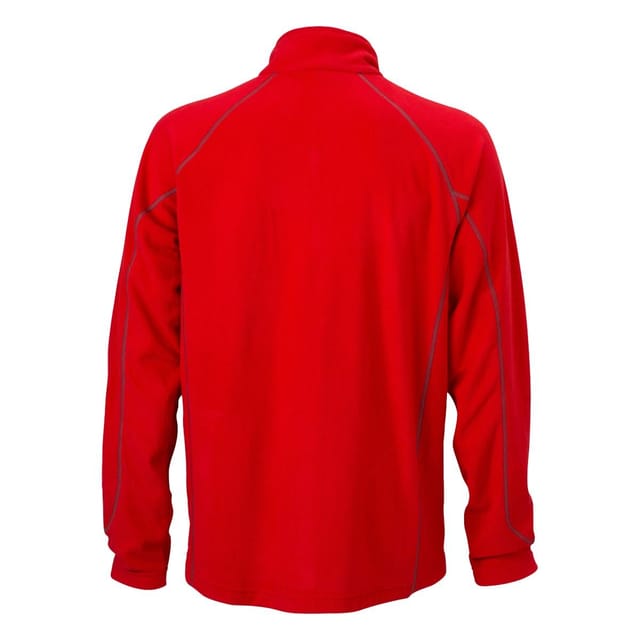 James and Nicholson James and Nicholson Men's Structured Fleece Jacket in Red - 2