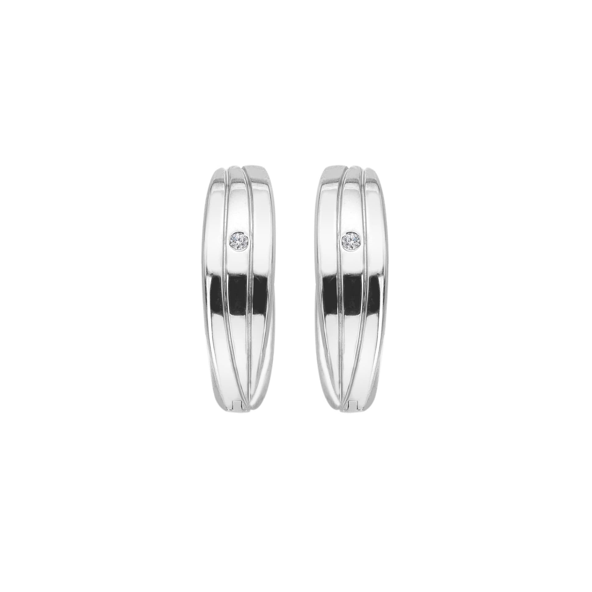 Hot Diamonds Hot Diamonds Women's Trio Hoop Earrings in Silver