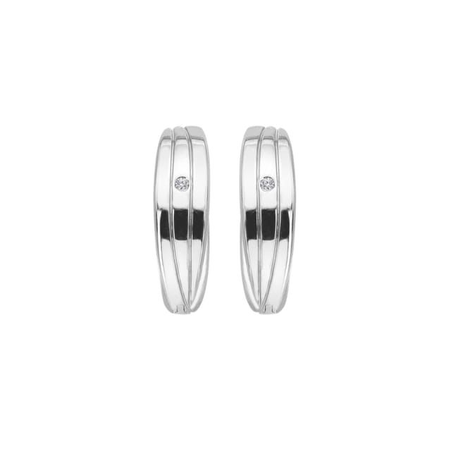 Hot Diamonds Hot Diamonds Women's Trio Hoop Earrings in Silver - 2