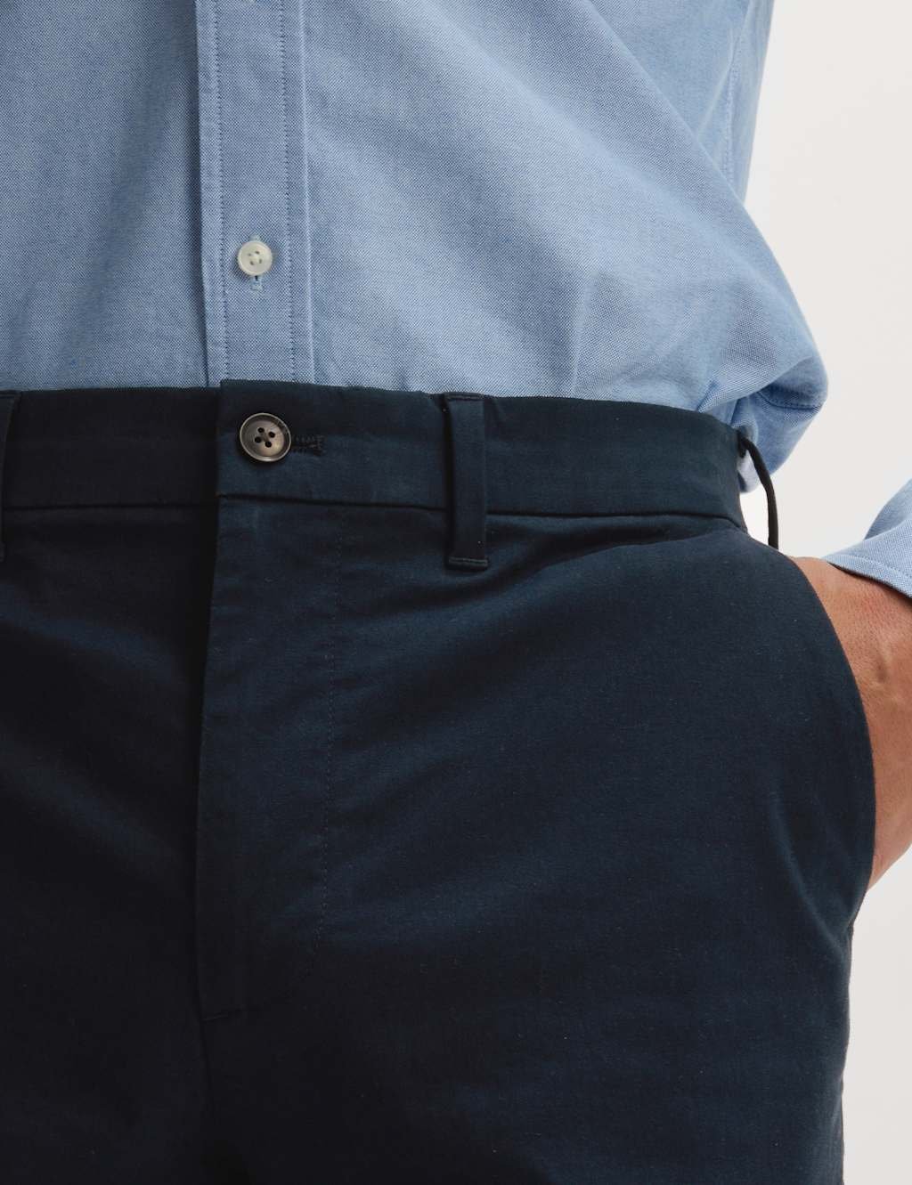 Marks & Spencer M&S Loose Fit Stretch Chinos Navy - 4