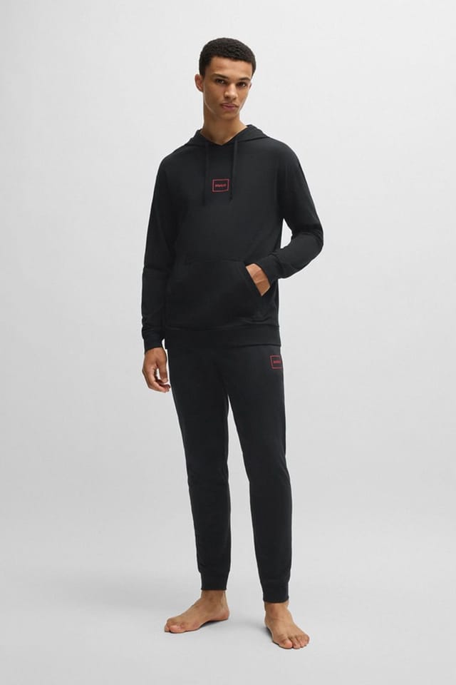 HUGO Hugo Men's Laze Box Logo Pullover Hoodie Black - 2