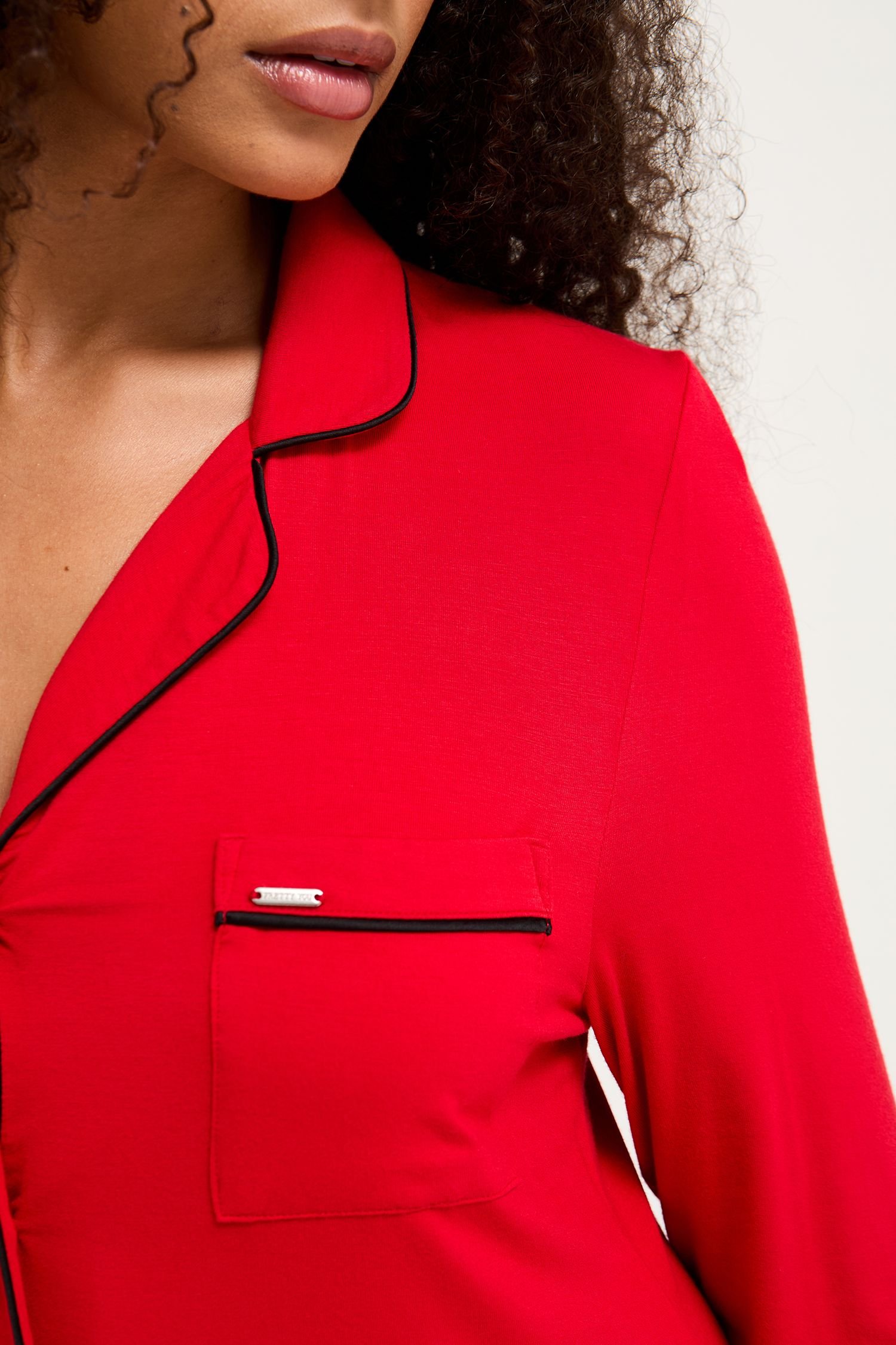 Pretty You London Pretty You London Women's Bamboo Nightshirt in Red - 2