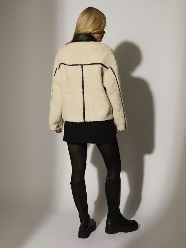 South Beach South Beach Women's Reversable Borg Button Down Jacket - 3