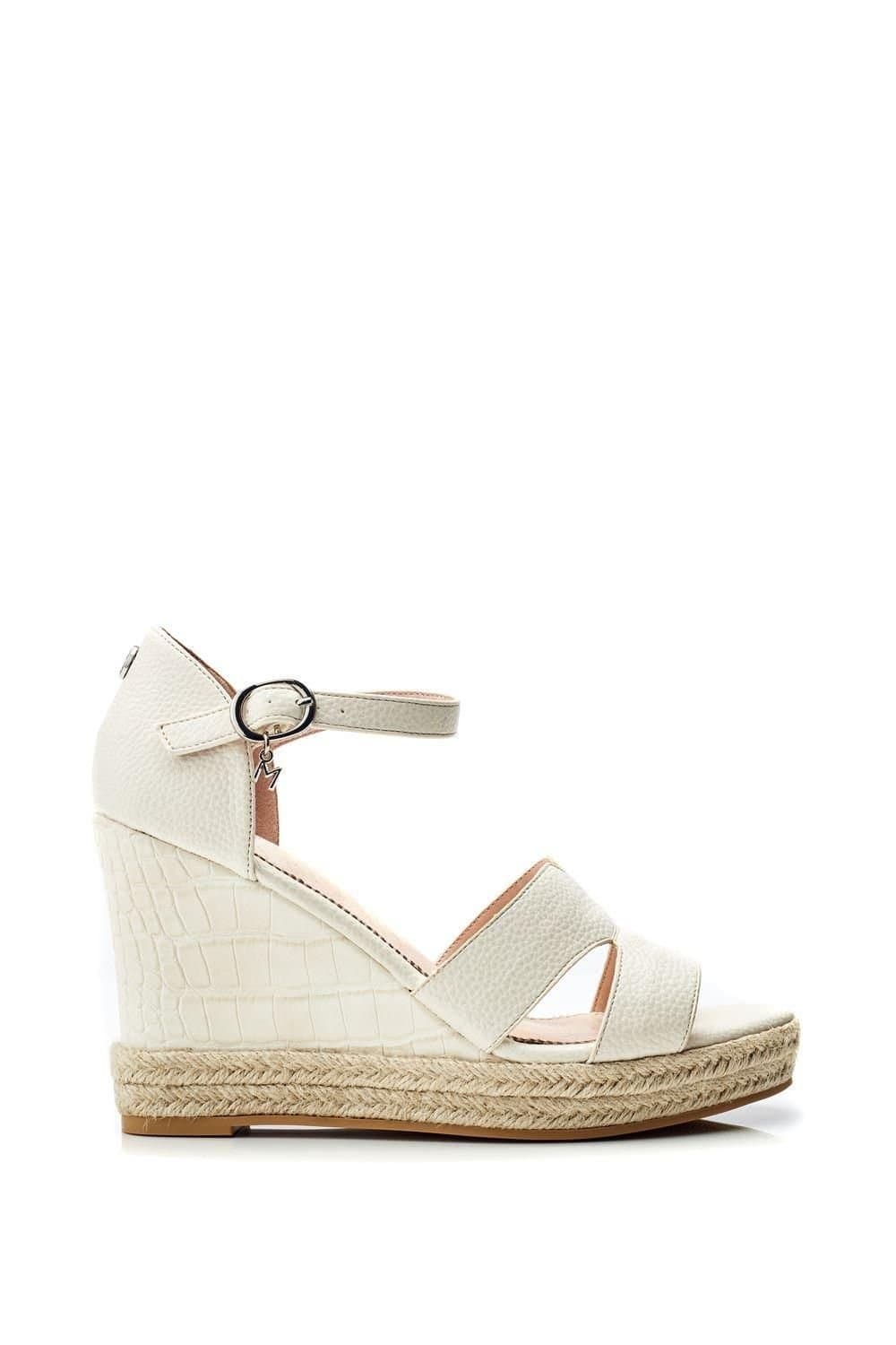 Moda In Pelle Moda In Pelle Women's 'Rikolia' Patent Mocc Croc Wedges in Off-White