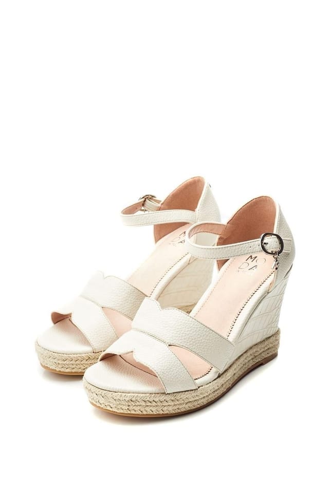 Moda in Pelle Moda In Pelle Women's 'Rikolia' Patent Mocc Croc Wedges in Off-White - 2