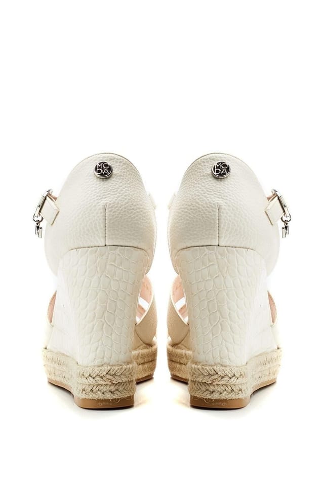 Moda in Pelle Moda In Pelle Women's 'Rikolia' Patent Mocc Croc Wedges in Off-White - 3