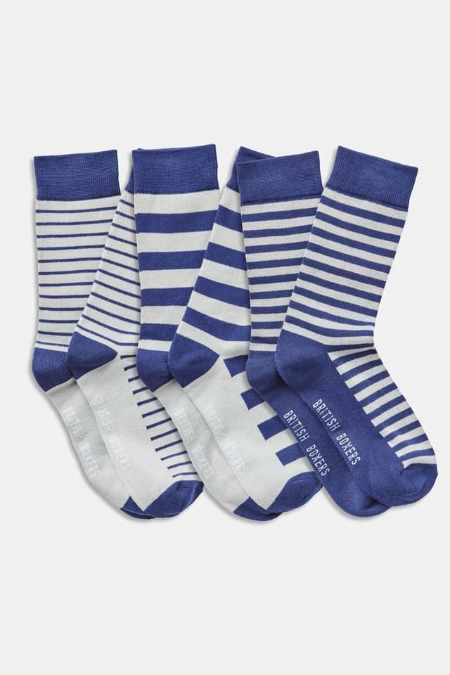 British Boxers British Boxers Men's Three-Pair "Skyscraper" Bamboo Socks - 2