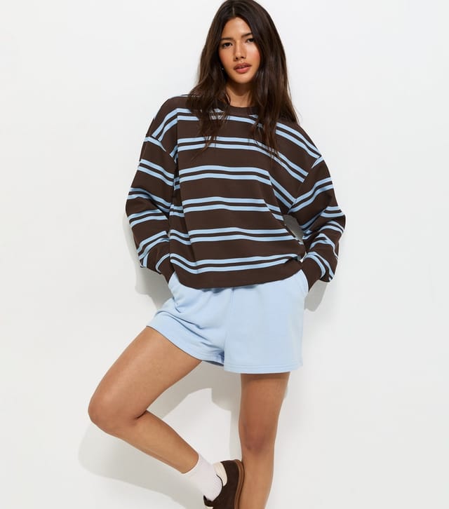 New Look Women's Premium Brown Striped Sweatshirt New Look - 2