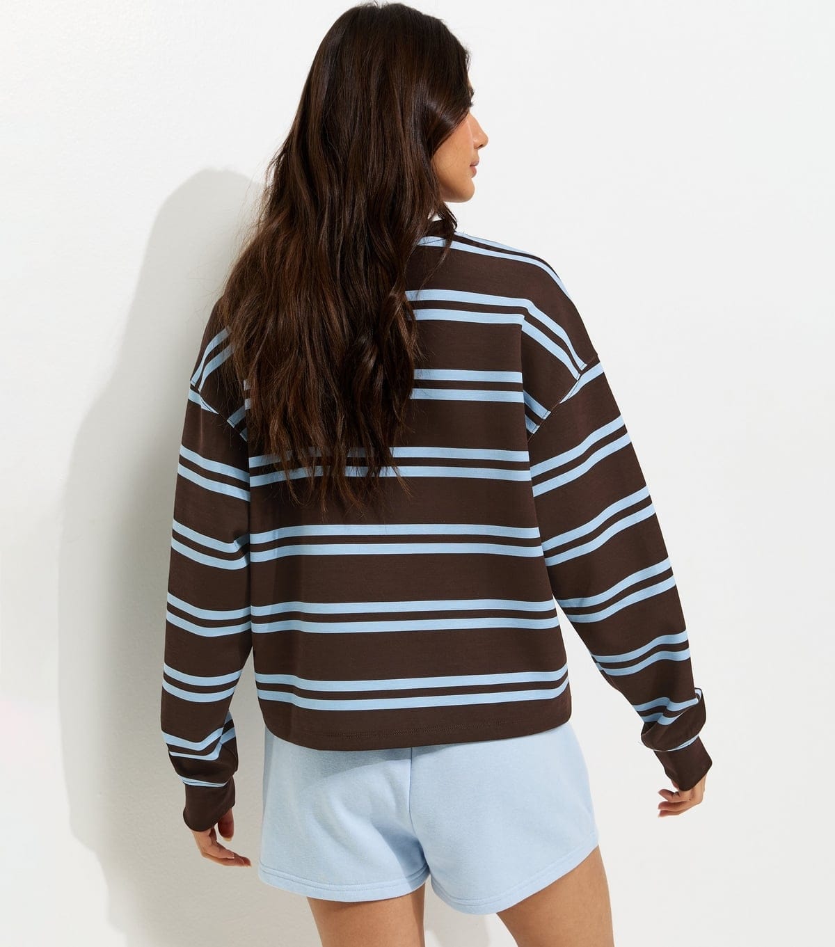 New Look Women's Premium Brown Striped Sweatshirt New Look - 4