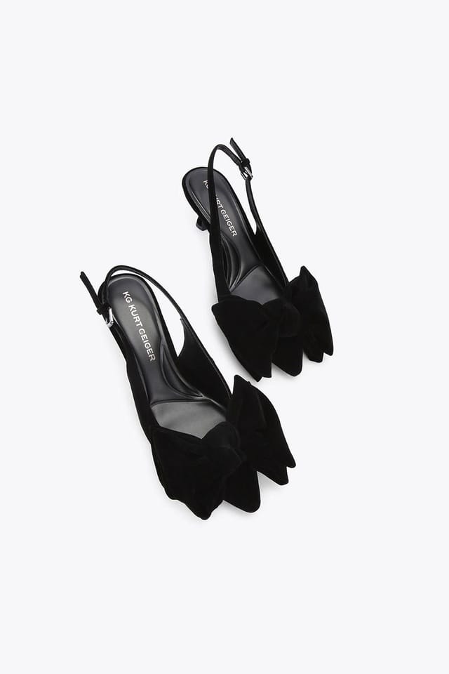 KG Kurt Geiger KG Kurt Geiger Women's 'Tilly Bow' Velvet Heels in Black - 2