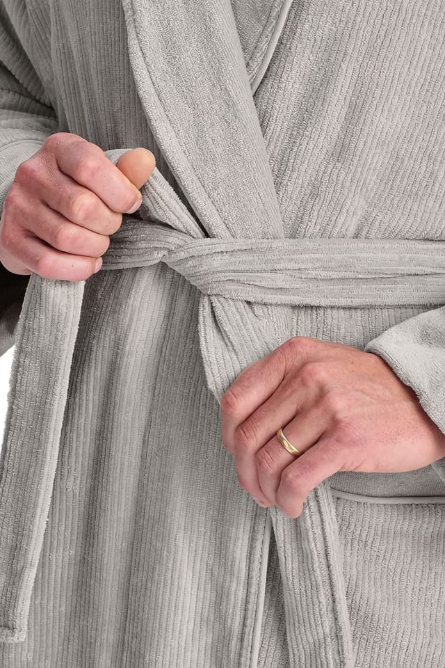 Christy CHRISTY Women's Luxury 100% Egyptian Cotton Soft Bath Robe in Grey - 3