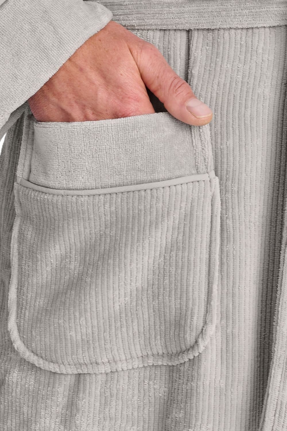 Christy CHRISTY Women's Luxury 100% Egyptian Cotton Soft Bath Robe in Grey - 4